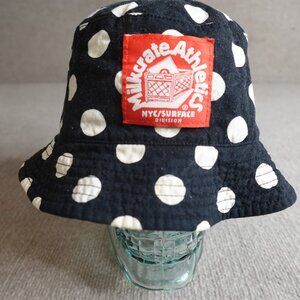 Vintage Milkcrate Athletics Bucket Hat Black Polkadot All Over